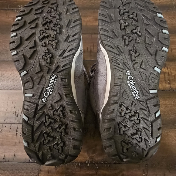 Columbia Newton Ridge Gray/Blue Hiking Boots Size 6.5 - Picture 6 of 7